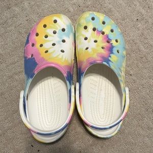 Tie dye crocs